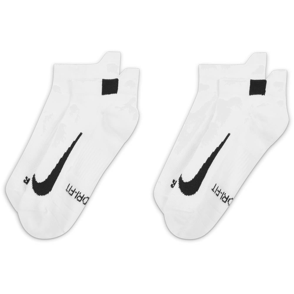 Nike Multiplier Max Low Cut 2 Pack Socks - White Athletic Socks for Running, Training & Everyday Wear