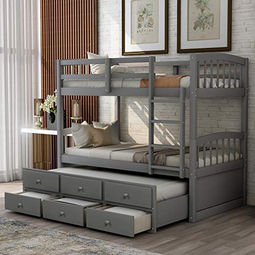 Gray(with Trundle and Drawers)