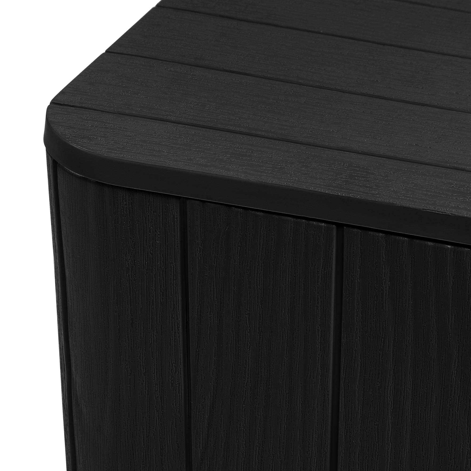 YITAHOME 11.5 Gallon Outdoor Side Table with Storage - Small End Table for Coffee, Patio Decor - Perfect for Living Room, Garden & Balcony (Black)