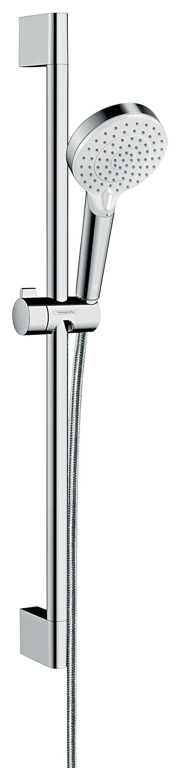 Hansgrohe Crometta 100 Vario Green 6 l/min Shower Set with 65 cm Adjustable Shower Rail - Water Saving Eco Showerhead for Bathroom & Spa Relaxation