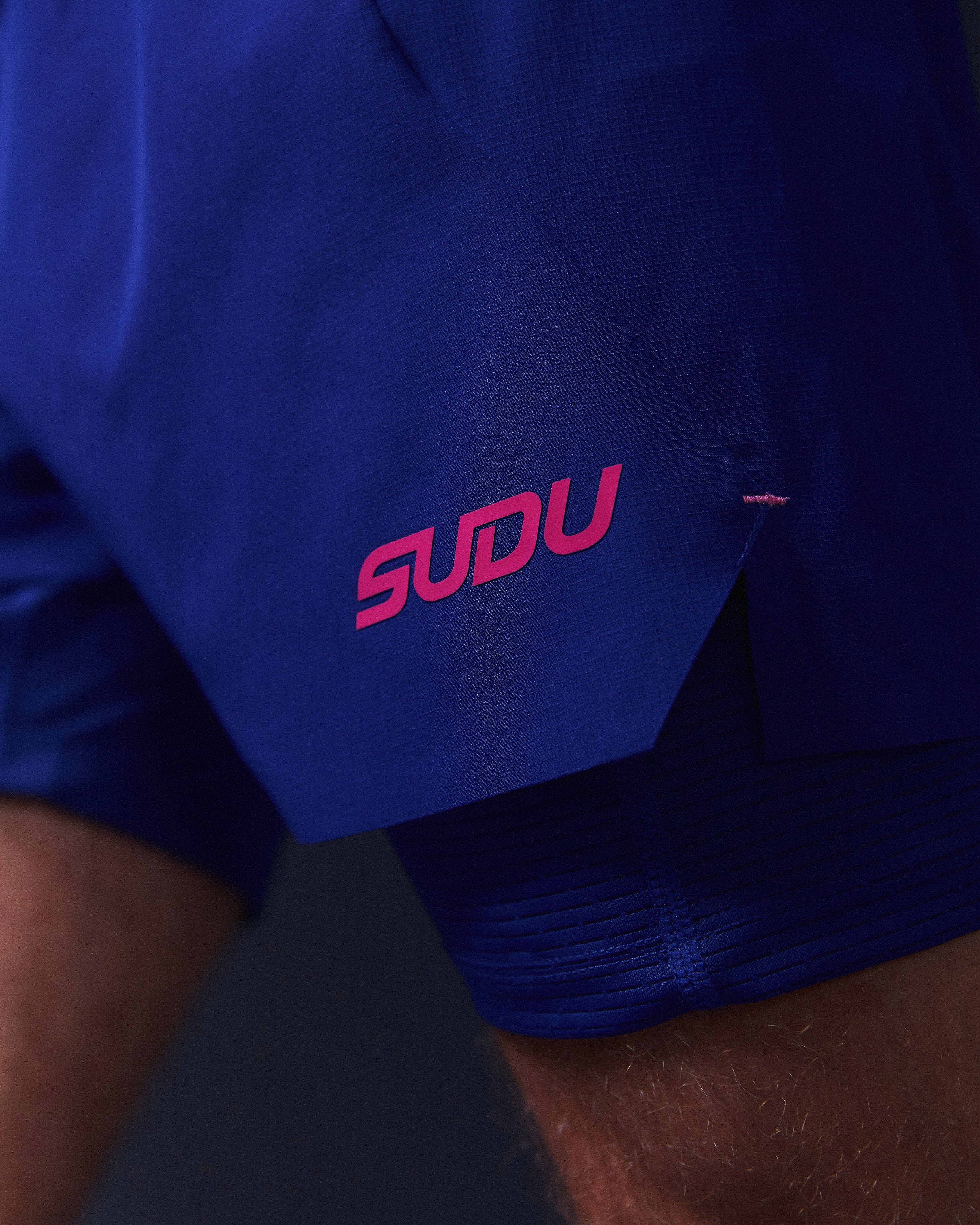 SRS 01 Men's Running Shorts - Breathable Athletic Shorts for Gym & Workout - Dark Blue/Pink - Perfect for Jogging, Training & Outdoor Activities