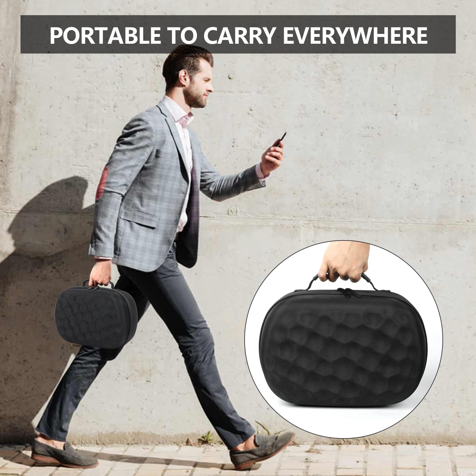 Yaslayp Hard Travel Case for Meta Quest 3 Headset - Compatible with Meta Quest 3 VR Gaming Headset & Touch Controllers - Protective Storage Carrying Case for Travel & Home Use - Perfect for VR Gaming Accessories, Outdoor Adventures & Safe Storage