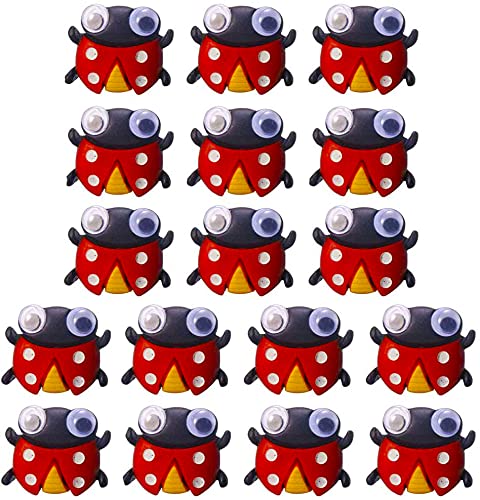 17 Pieces Cute Cartoon Animal Push Pins - Creative Ladybug Shaped Thumb Tacks for Cork Board, Whiteboard, Bulletin Board, Photo Wall, Map - Perfect for Home Office, Classroom & DIY Projects