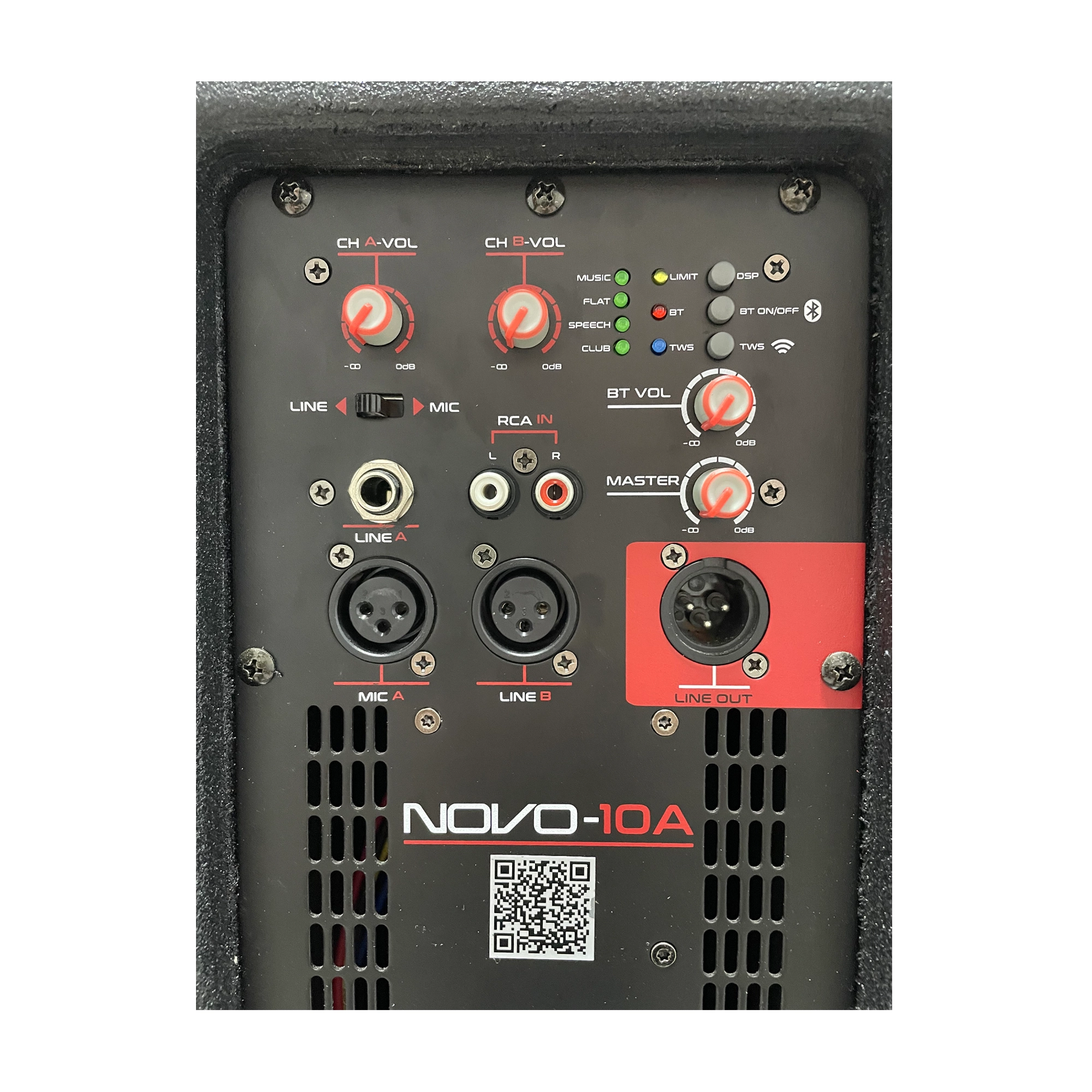 Blastking Novo 10A 10-Inch 2-Way Active PA Loudspeaker - 800W Class D Power - B-Stock (Perfect for Live Music, DJ Gigs & Outdoor Events)