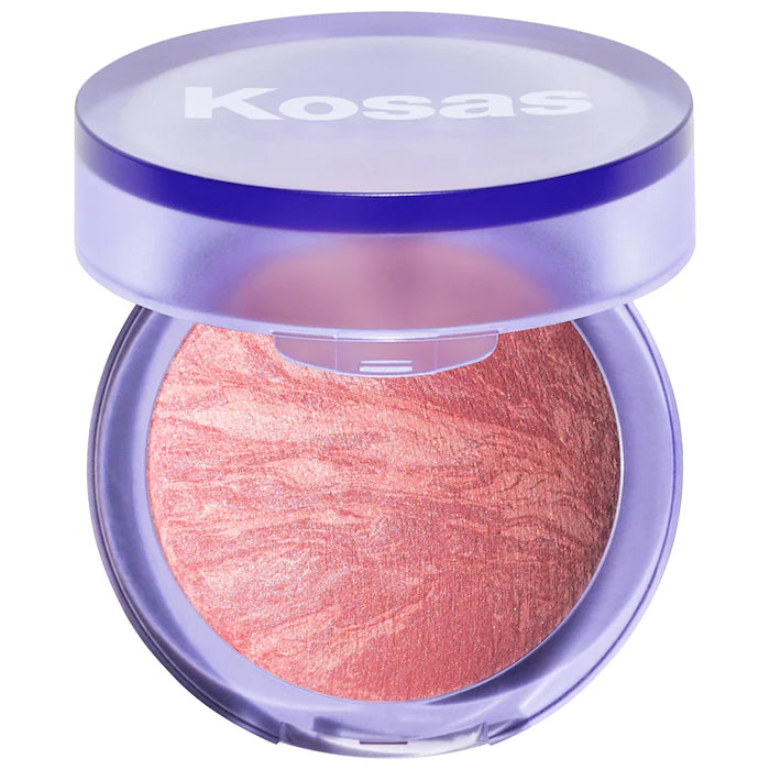 Kosas Blush is Life Baked Talc-Free Illuminating Dimensional Blush - Natural Glow for Cheeks & Face Makeup | Perfect for Daytime, Night Out & Special Occasions
