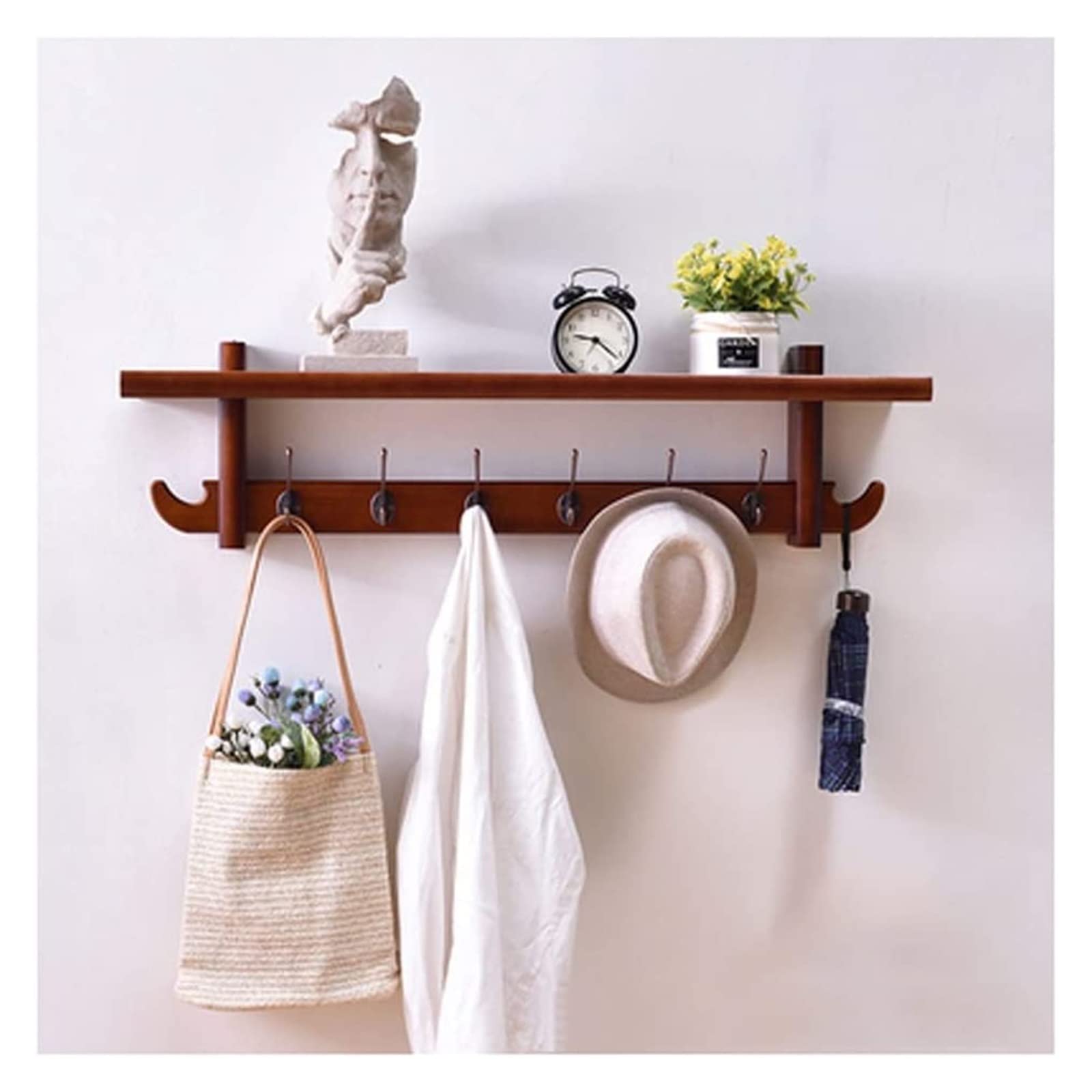 Vintage Wall Mounted Coat Hook Hanger - Rustic Storage Rack for Hats, Coats & Clothing | Perfect for Bedroom, Porch, Kitchen & Living Room Organization | Space-Saving Home Decor Solution