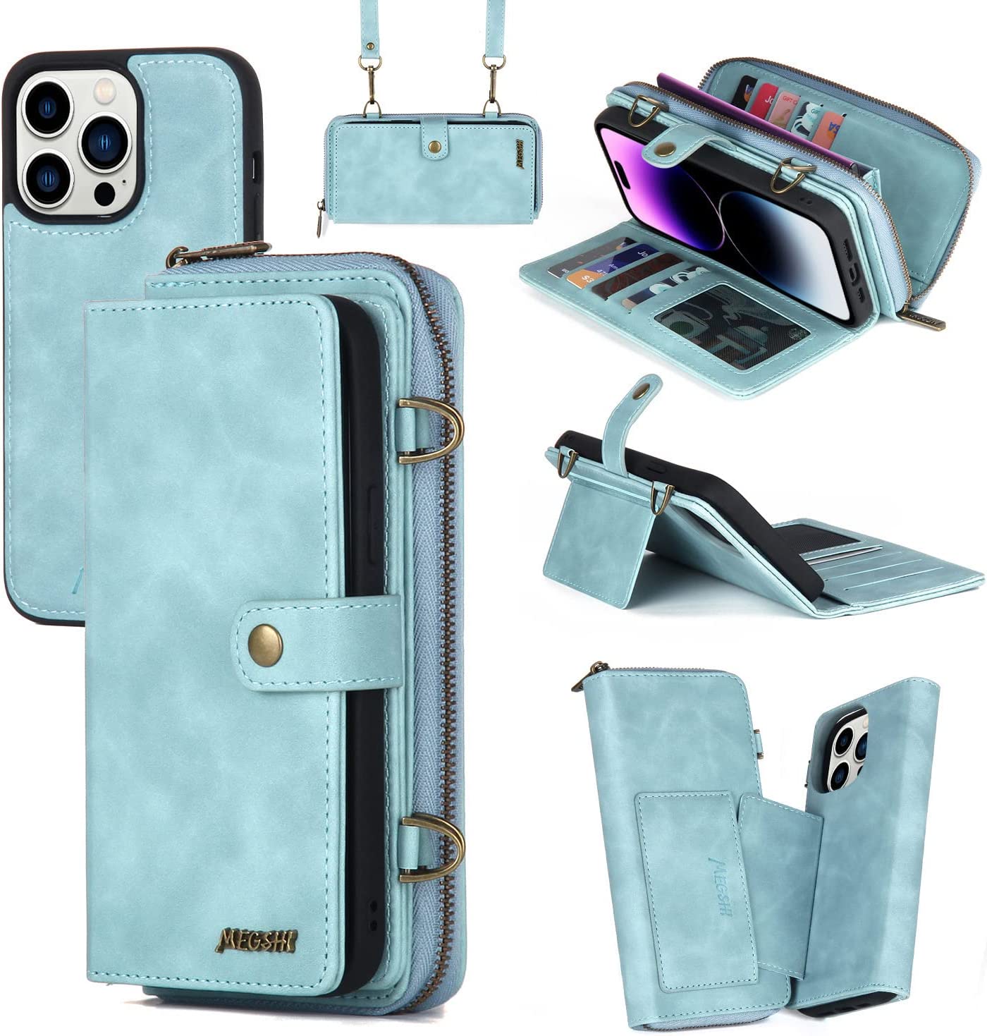 iPhone 14 Pro Max Wallet Case with Card Holder - Slim Protective Phone Cover (Black) - Perfect for Everyday Use, Travel & Business