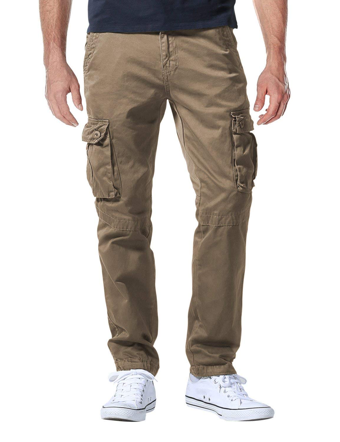 Men's Athletic-Fit Cargo Pants - Lightweight, Stretchable & Durable Workout & Outdoor Adventure Pants for Hiking, Gym & Casual Wear