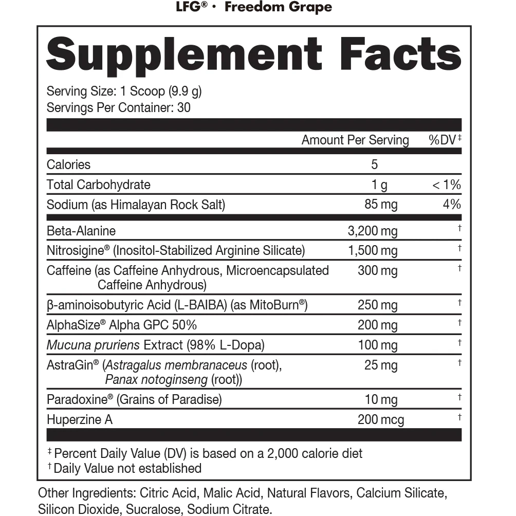 Bucked Up LFG Burn Fat Burner Supplement - Boost Energy & Metabolism for Weight Loss - Pre-Workout & Fitness Support