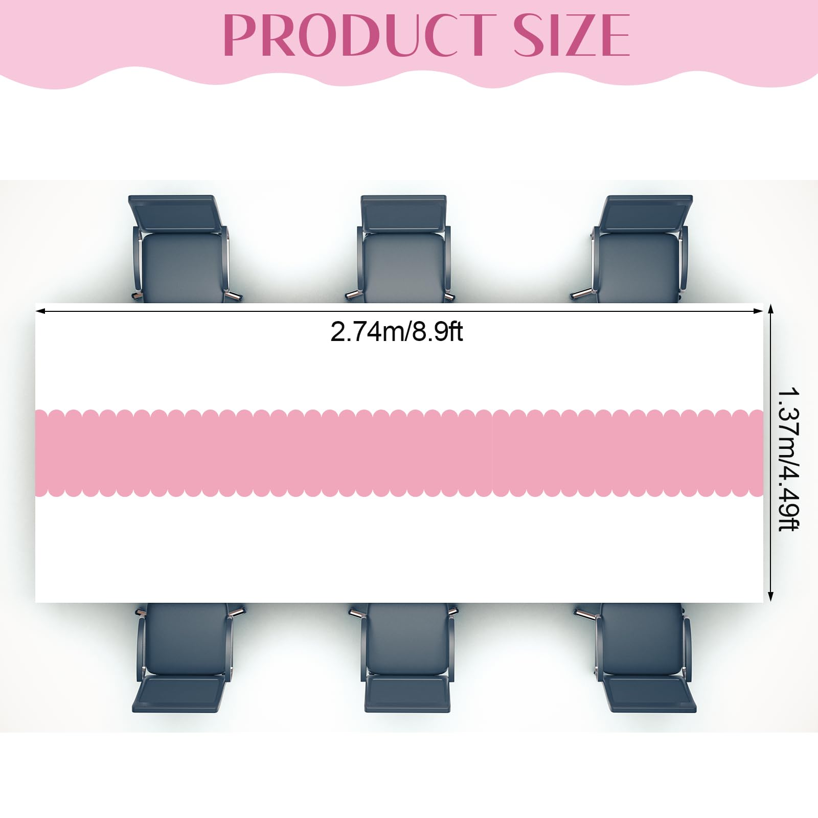 Oudain 6 Pack Pink Plastic Tablecloth 54 x 108 Inch - Disposable Vinyl Table Cover for Wedding, Birthday, Baby Shower, Mermaid & Unicorn Party Decor - Light Pink Table Runner for Indoor & Outdoor Events