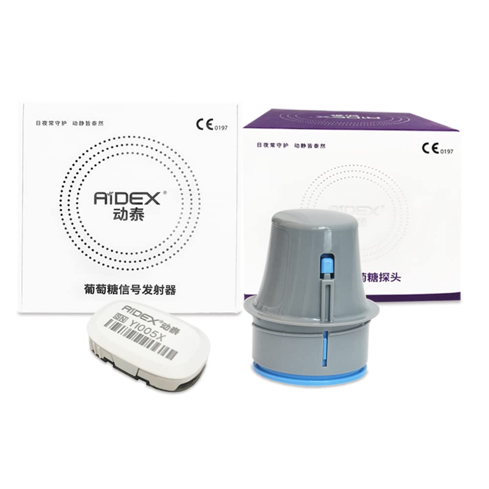KOMWELL Continuous Glucose Monitor (CGM) - 14-Day Wearable Blood Sugar Monitor with 24/7 Real-Time Tracking, No Fingersticks, Free App - Ideal for Diabetes Management & Fitness Tracking