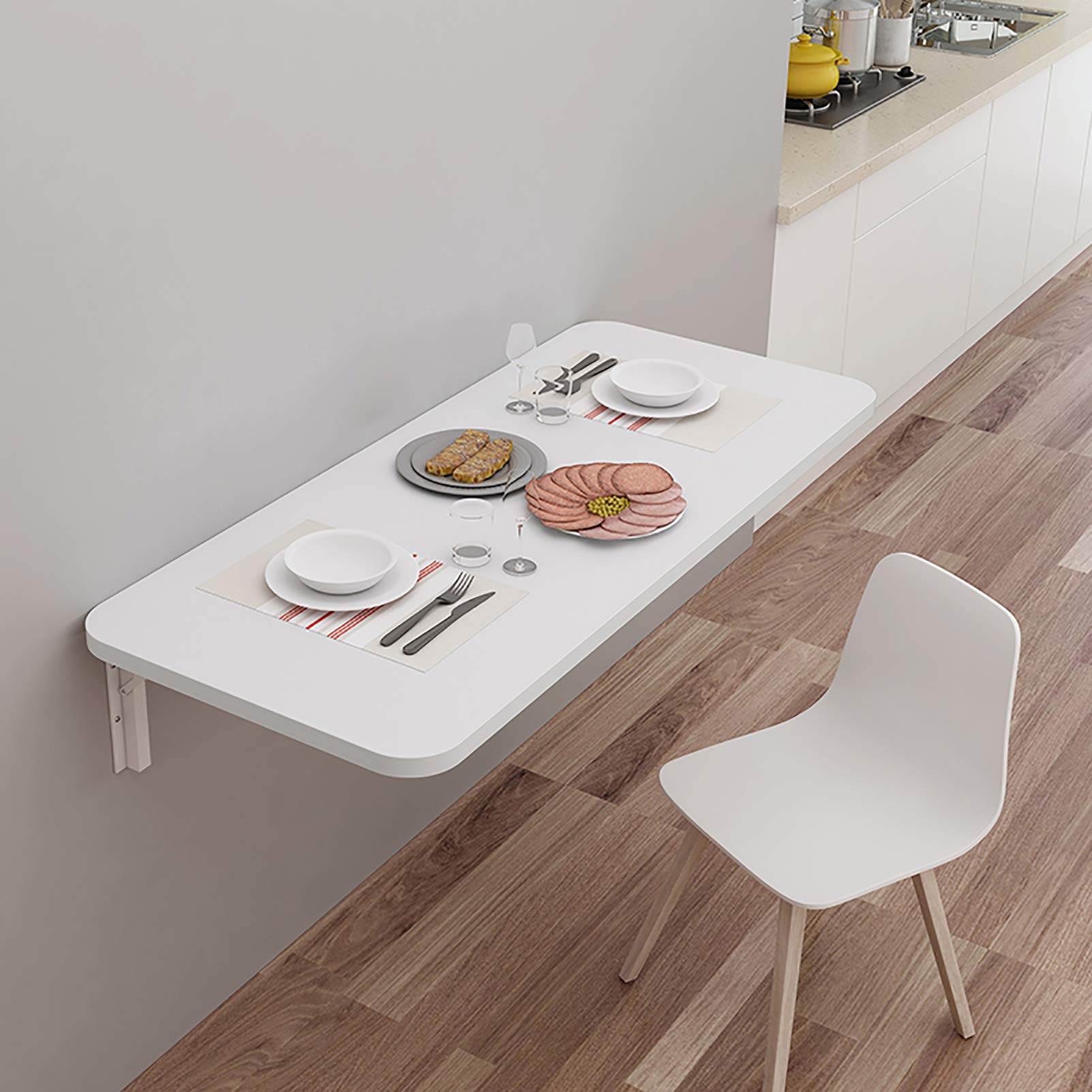 Feelme Wall Mounted Computer Desk - Space Saving Folding Table for Small Spaces, Kitchen, Dining, Study & Office Use | Kids Desk for Home | Multiple Sizes Available | Perfect for Apartments, Dorms & Compact Living Areas