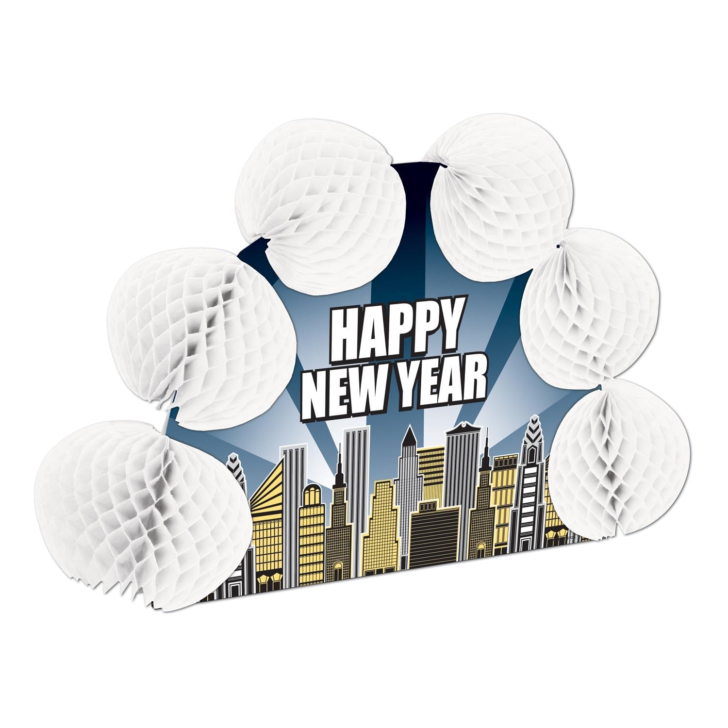 12 Pack Beistle Happy New Year 2-Sided Centerpiece Decorations for Party, Wedding, Birthday - Perfect for Table Decor & New Year's Eve Celebrations