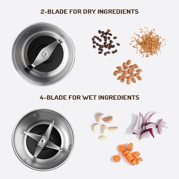 SHARDOR 2.0 Electric Coffee Grinder for Beans, Espresso, Herbs & Spices - Adjustable with 2 Removable Stainless Steel Bowls (Wet/Dry) - Perfect for Home Brewing, Barista Use & Kitchen Prep - Black