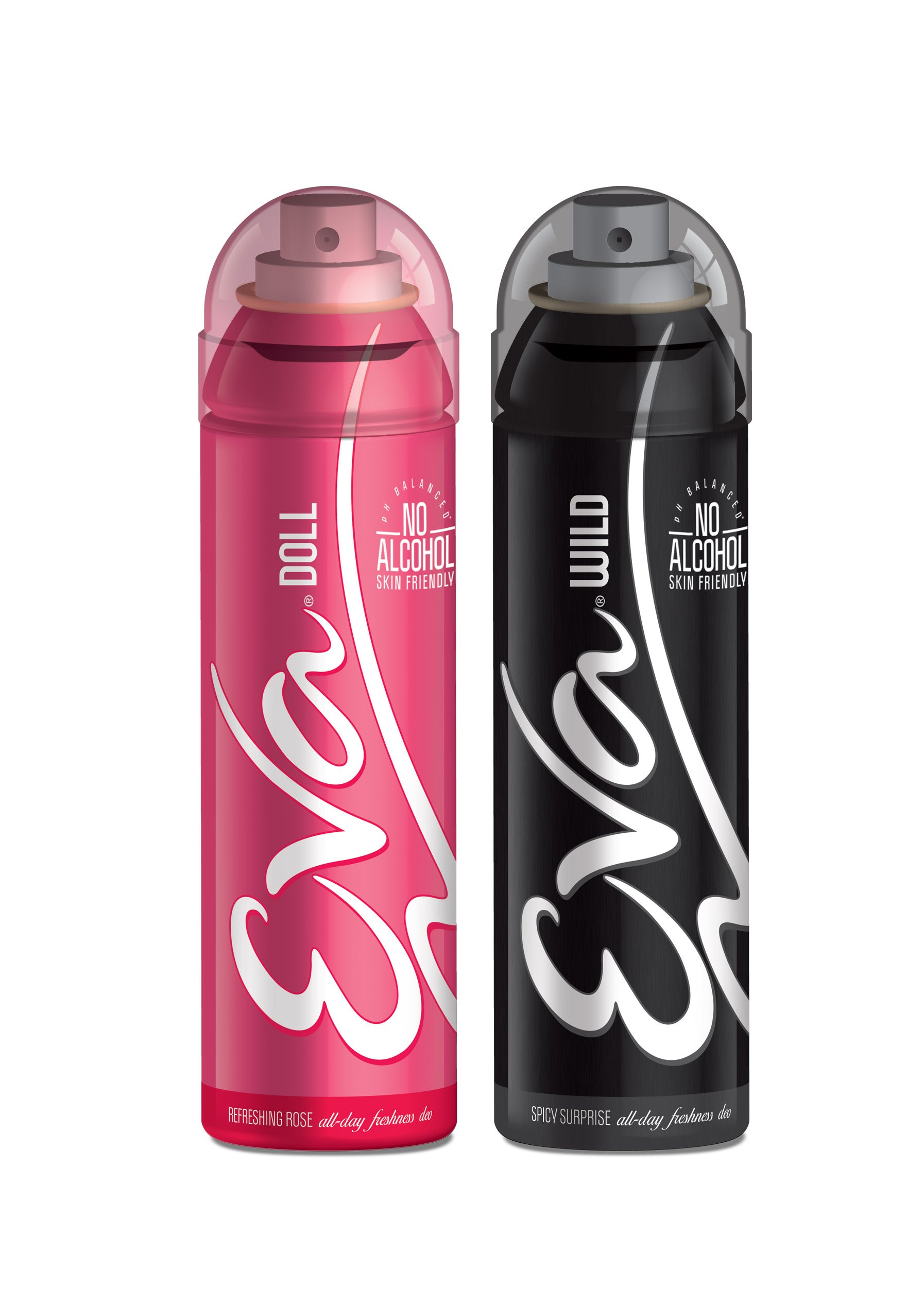 Eva Deodorant Spray for Women & Men - 125ml Doll & Wild Scent Combo Pack - Long Lasting Freshness for Gym, Work & Daily Use