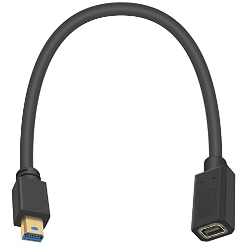 Poyiccot 8K Mini DisplayPort Extension Cable 1ft - Mini DP to Mini DP 1.4 Bidirectional Cable for iPad, MacBook, Gaming Monitors - Perfect for Home Office, Gaming Setup, and Professional Workstations