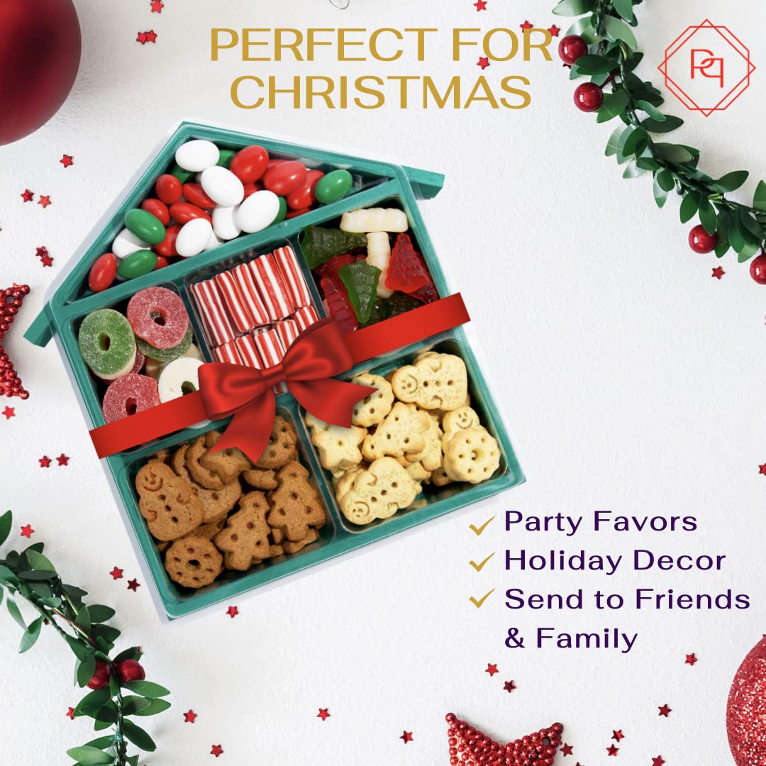 Premium Gourmet Candy Gift Box - Deluxe Holiday Sweets Assortment for Christmas & New Year - Luxury Chocolate & Candy Collection for All Ages - Festive Green Themed Treat Box - Perfect for Gifting, Parties & Holiday Celebrations