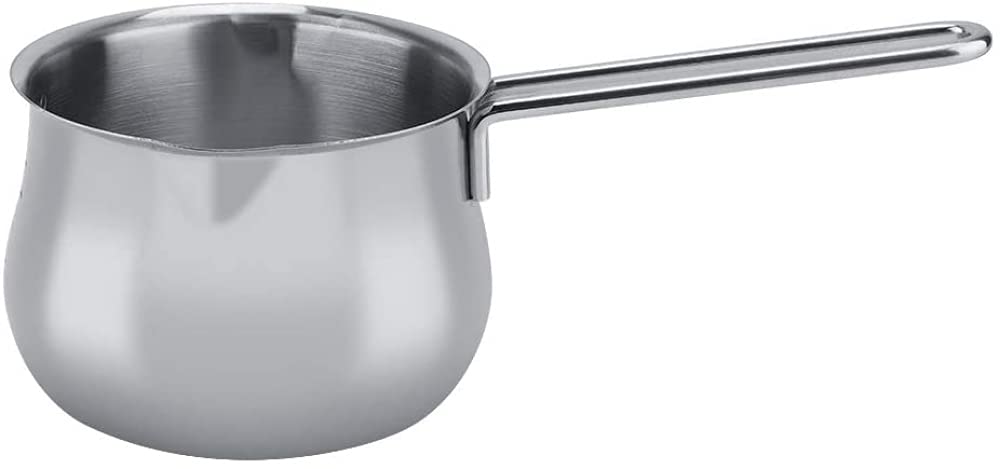 XD Designs Stainless Steel Milk Pot - Butter Chocolate Melting Pot for Baking, Cheese Fondue & Candy Making - Perfect for Home Kitchen, Coffee Shops & Dessert Recipes