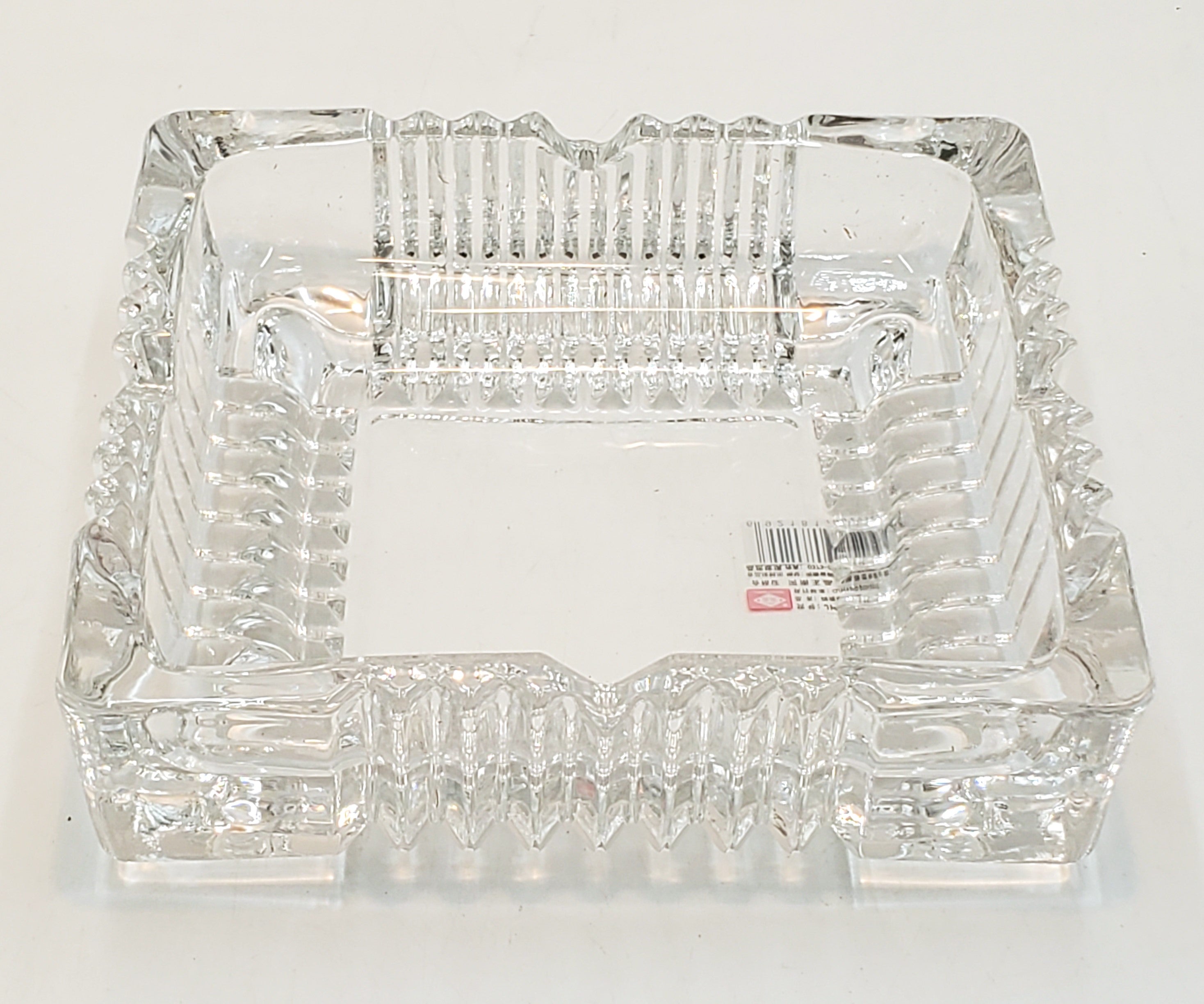 6 Pack Square Glass Ashtrays - Heavy Duty, Shatterproof for Indoor & Outdoor Use - Perfect for Cigars, Cigarettes, and Home Decor