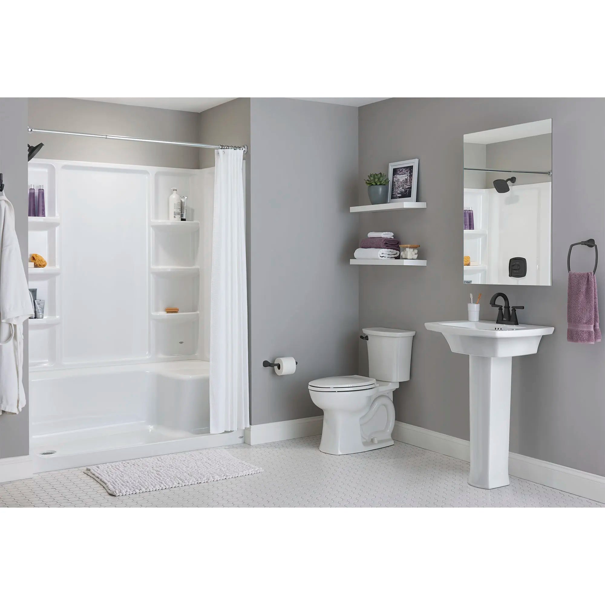 Edgemere® 4 Inch Centerset 2 Handle Bathroom Faucet - 1.2 GPM/4.5 LPM Water Flow - Chrome Finish - Lever Handles - Perfect for Bathroom Sink Vanity and Powder Room Renovation