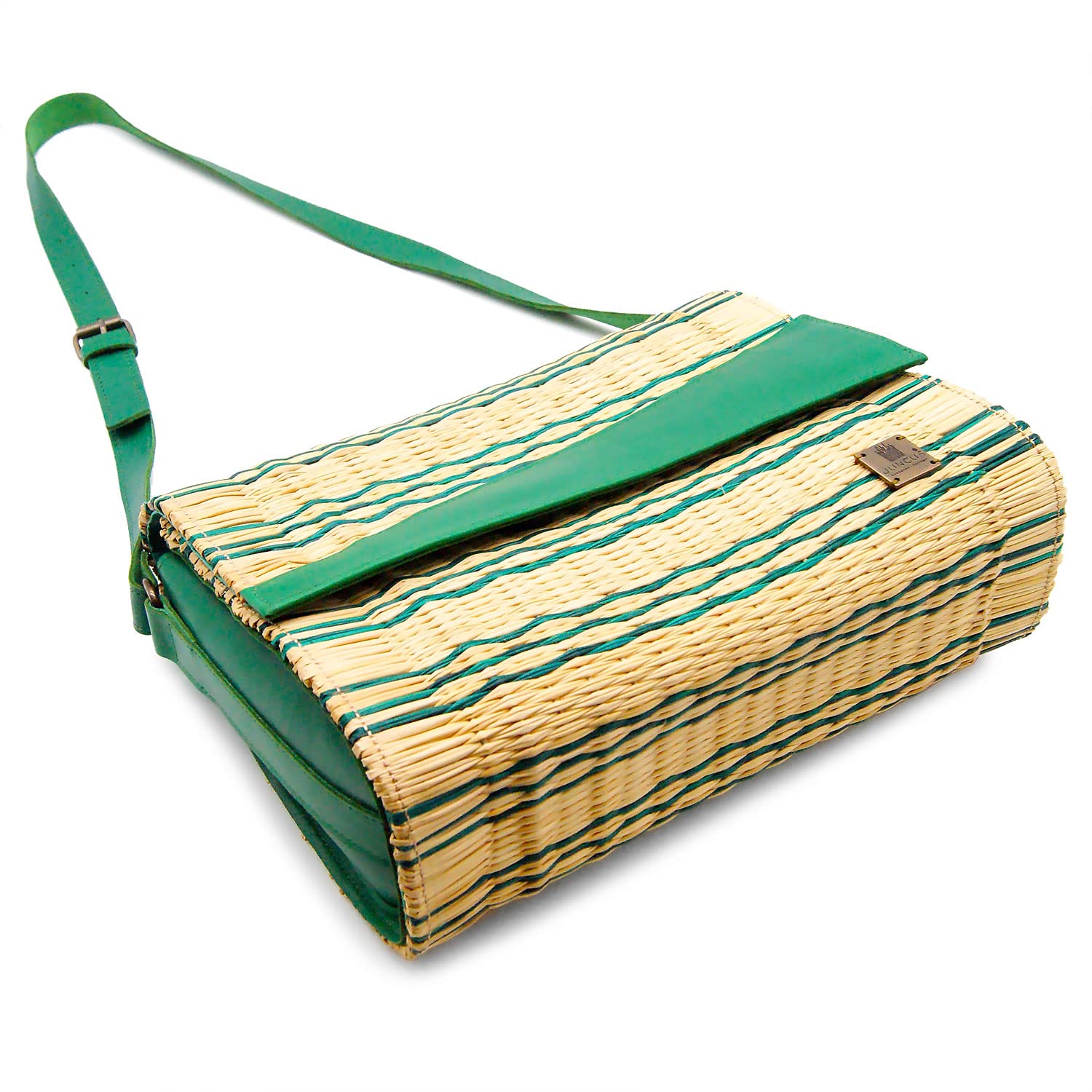 Handmade Vegan Woven Straw Basket Bag for Women - Eco-Friendly & Stylish Summer Beach Tote - Perfect for Picnics, Shopping & Boho Outfits - Made in Portugal