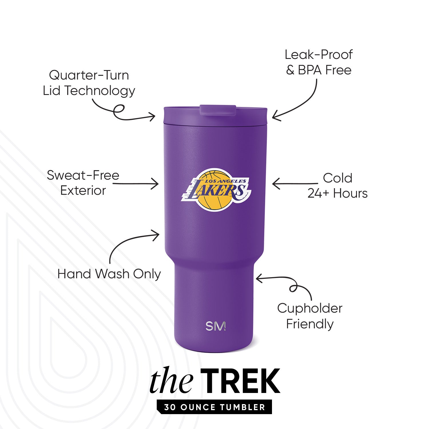 NBA Trek Insulated Stainless Steel Tumbler with Flip Lid - 20oz Leak-Proof Travel Mug for Coffee, Tea & Cold Drinks - Perfect for Basketball Fans, Gym, Office & Outdoor Activities