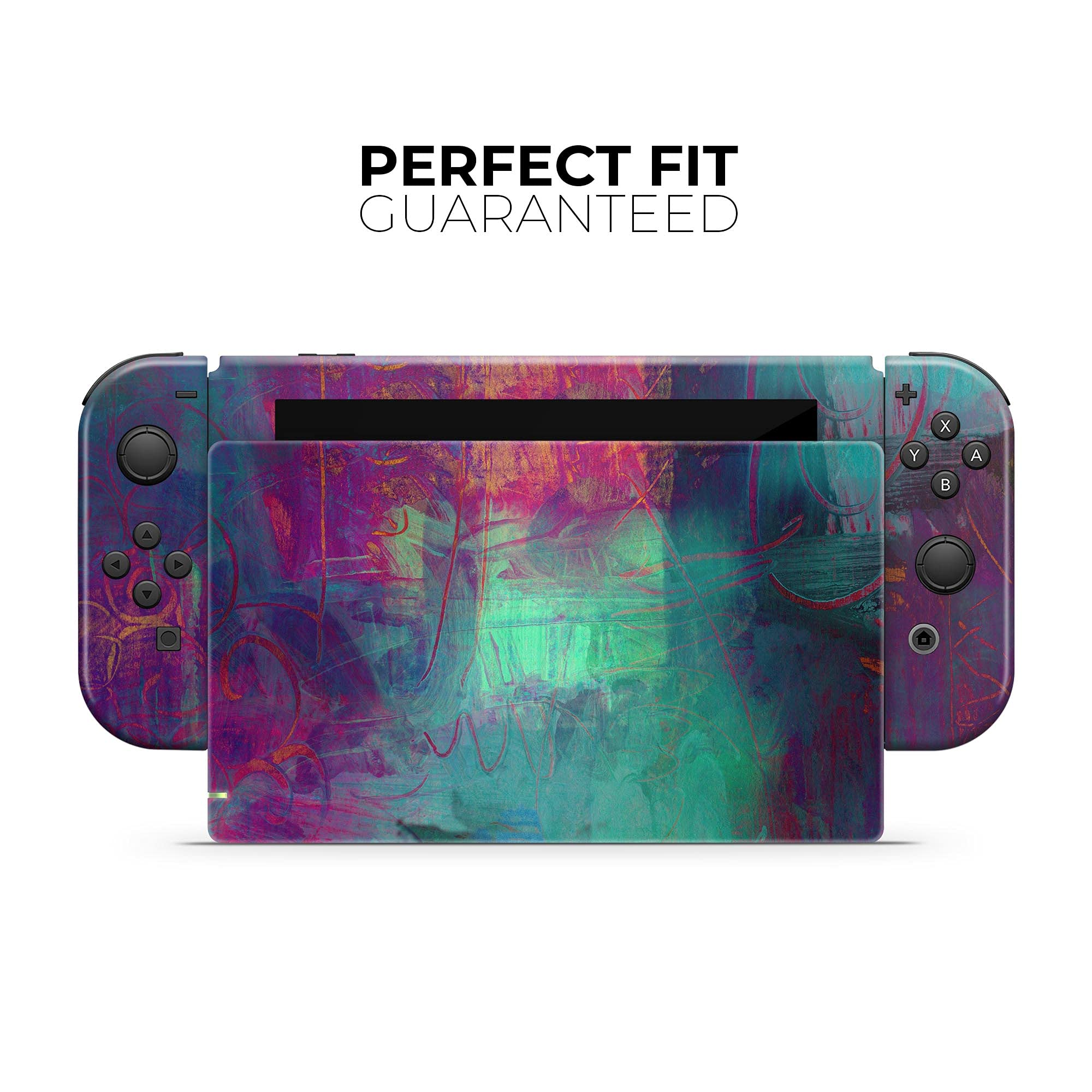 Nintendo Switch Pro Controller Skin - Abstract Oil Painting V3 Design, Scratch-Resistant Removable Vinyl Wrap Cover for Protection | Perfect for Gaming Enthusiasts & Customization Lovers