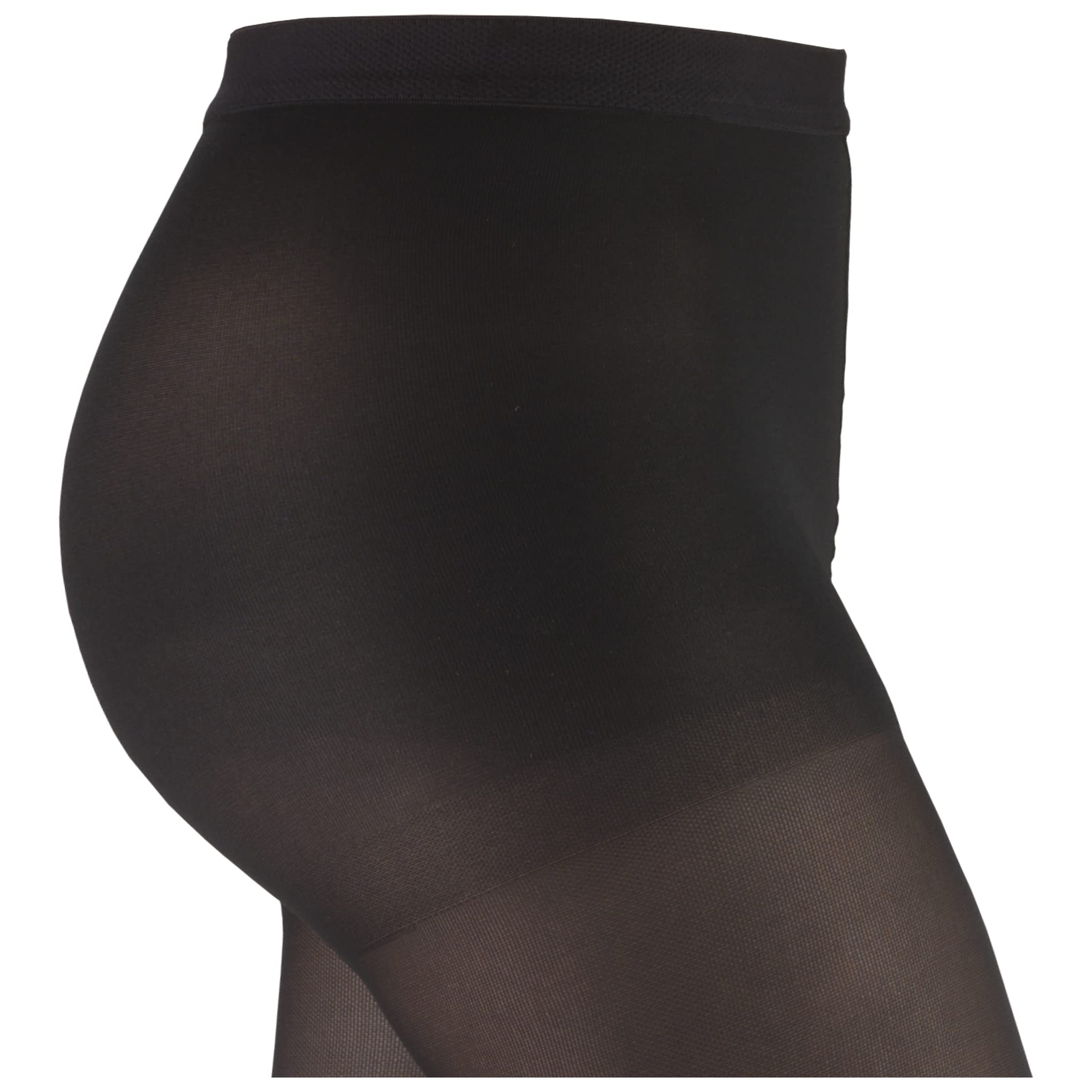 Truform Women's 20-30 mmHg Compression Tights - Black Medium for Work & Travel