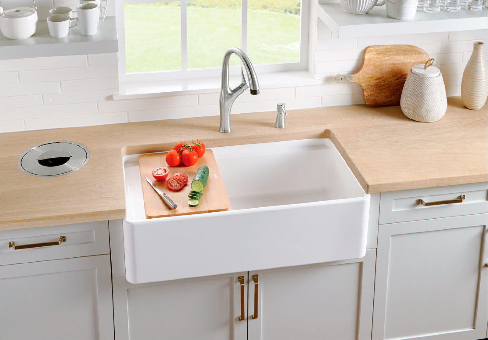 Blanco Profina 36-Inch Apron Front Single Bowl Kitchen Sink 523026 in White - Perfect for Modern Farmhouse & Contemporary Kitchen Designs