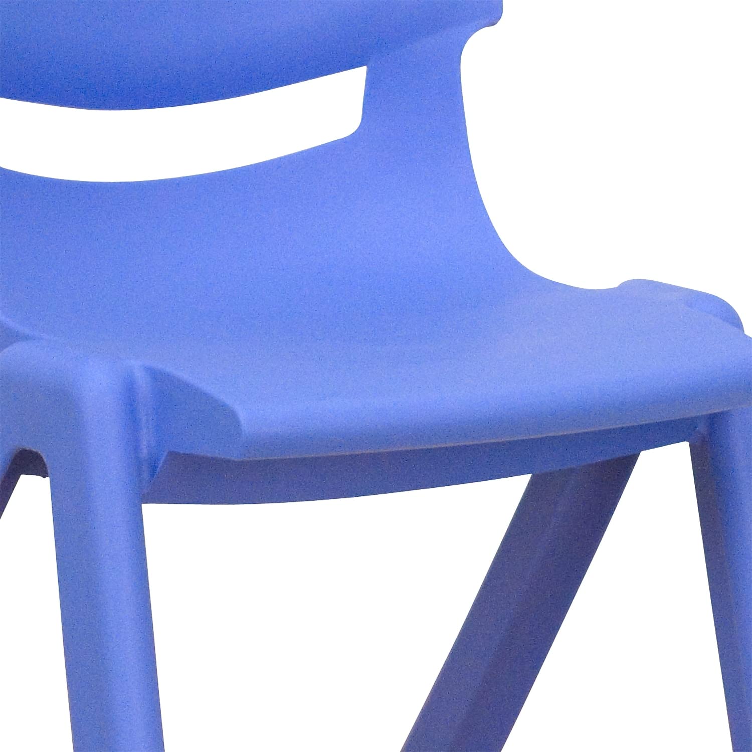 Flash Furniture Whitney 10-Pack Blue Plastic Stacking School Chairs - 12