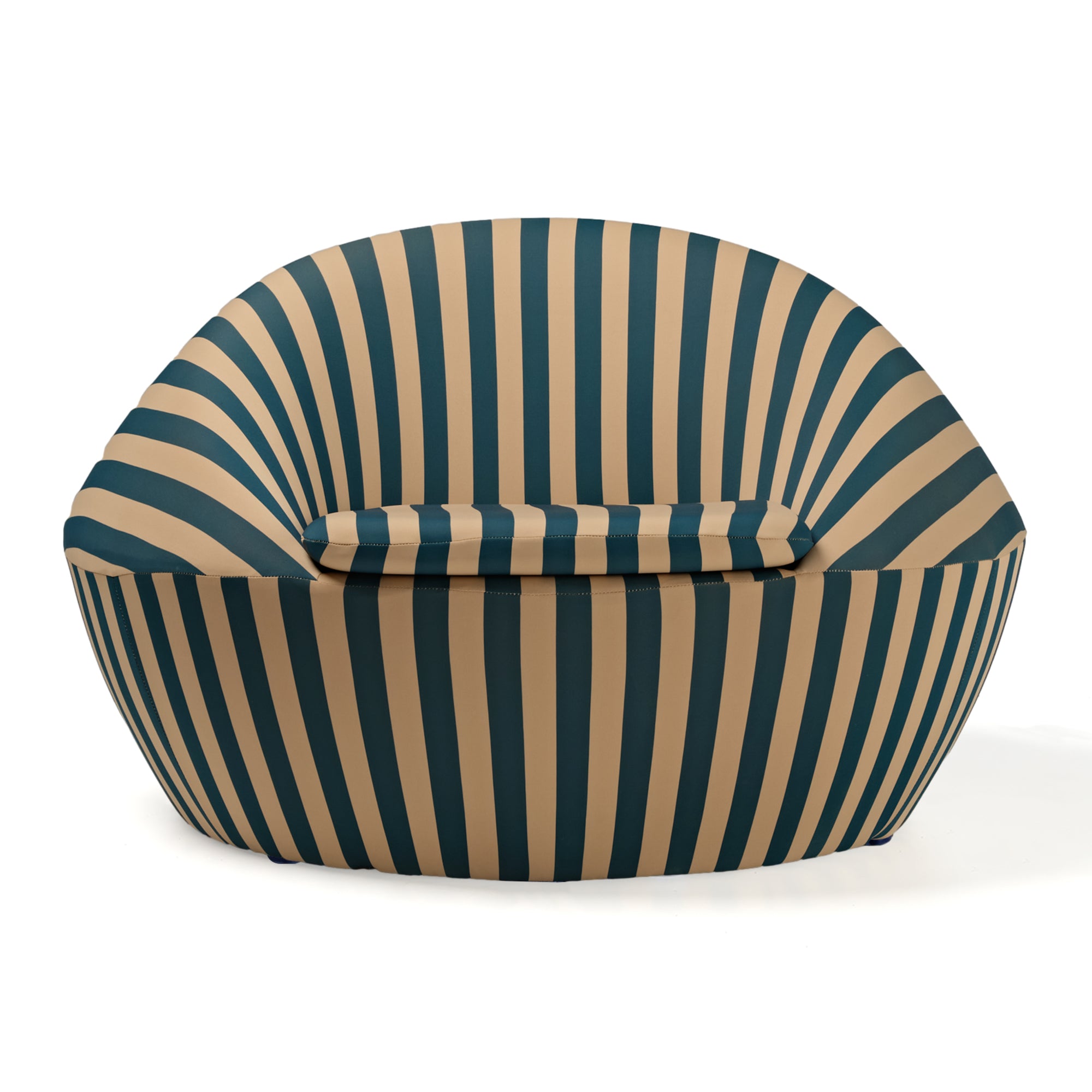 Stylish Red, Yellow & Blue Striped Lounge Chair - Modern Accent Chair for Living Room, Bedroom or Patio - Perfect for Relaxing & Decorating Your Home