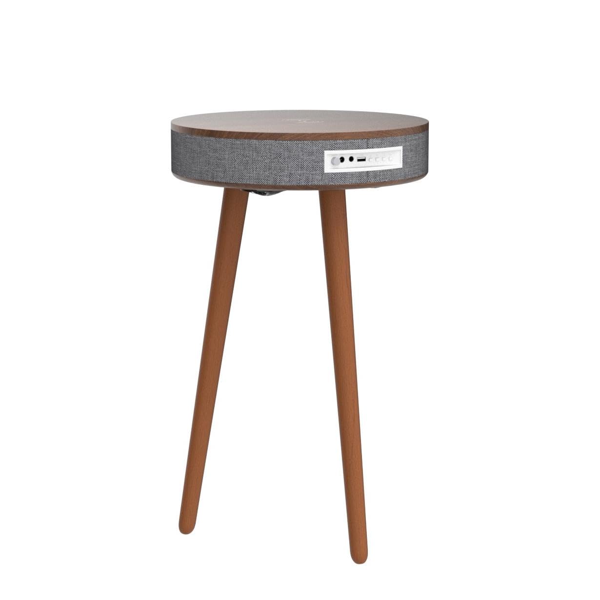 TooCust Smart End Table with Bluetooth Speaker & Wireless Charger - Round Side Table with USB Charging Ports for Bedroom, Living Room, Office - Perfect for Home Entertainment & Workspace Charging Station