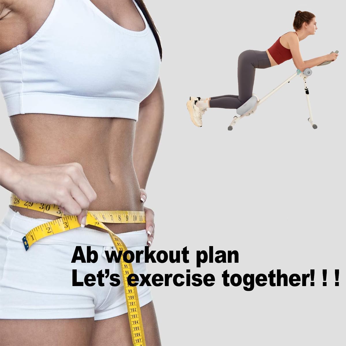 Adjustable Ab Machine for Home Gym - Foldable Abdominal Trainer with LCD Monitor for Core & Stomach Workout | Perfect for Home Fitness, Office Exercise & Small Spaces