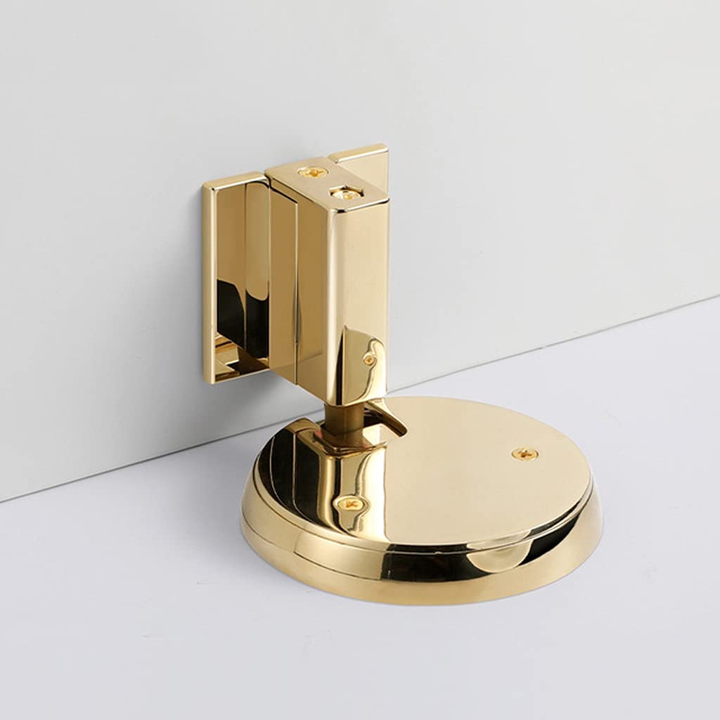 JEONSWOD Heavy Duty Zinc Alloy Door Stopper - Non-Punch, Waterproof, No Nails Needed - Mechanical Door Stop for Home & Office (Gold) - Perfect for Hardwood Floors, Carpet & Tile Surfaces