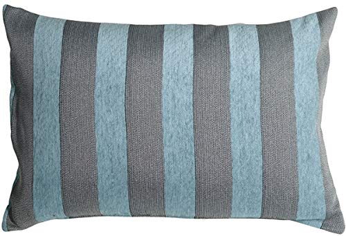 Brackendale Stripes Sea Blue Rectangular Throw Pillow 16x24 - Soft Decorative Cushion for Sofa, Bed & Home Decor - Perfect for Living Room, Bedroom & Nursery