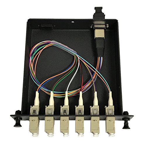 RiteAV LGX Footprint Pre-terminated MTP Cassette - 12 Fiber to 6 LC Duplex Multimode Adapters with MTP Male Connector | Includes 12 LC Multimode Hydra Cable (30cm, OFNR) +1 MTP Adapter | Ideal for Data Centers & High-Speed Network Installations