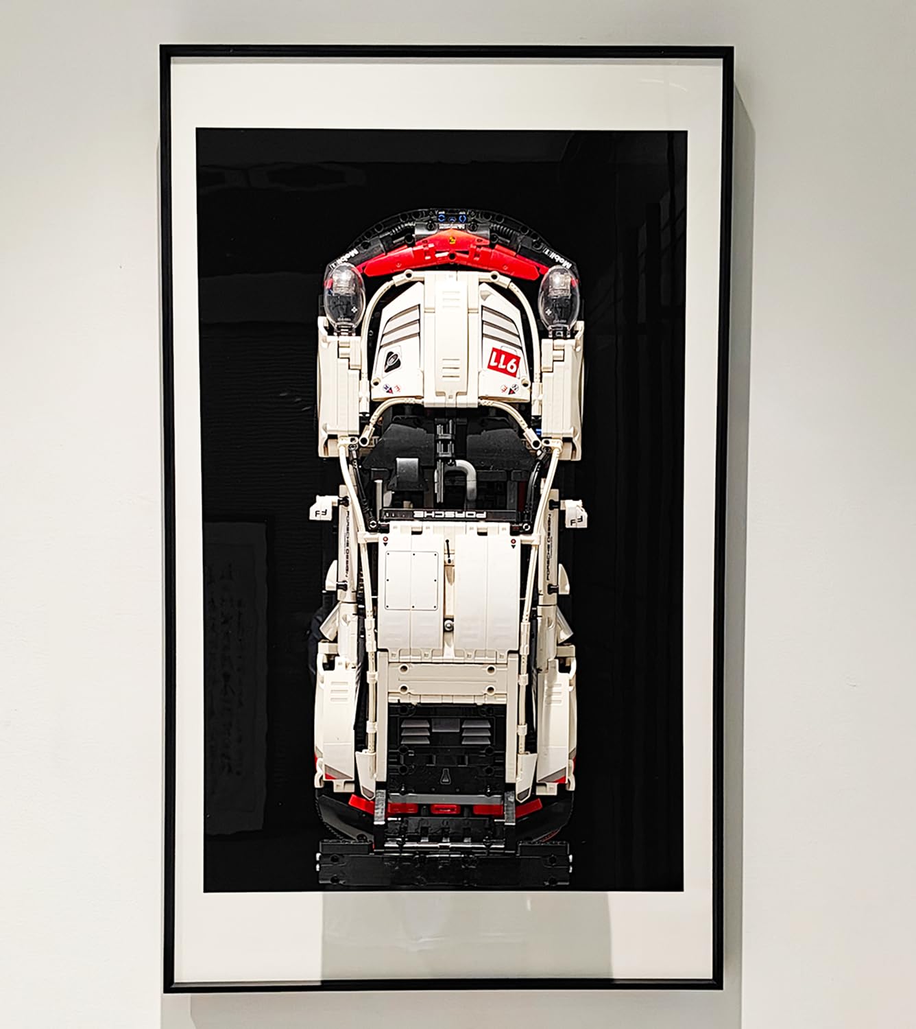 WETCEAOM Lego Technic Porsche 911 RSR 42096 Display Frame - 75x45cm Wall Mounted Showcase for Lego Enthusiasts | Perfect for Home Office Decor, Man Cave Display & Collector's Showcase