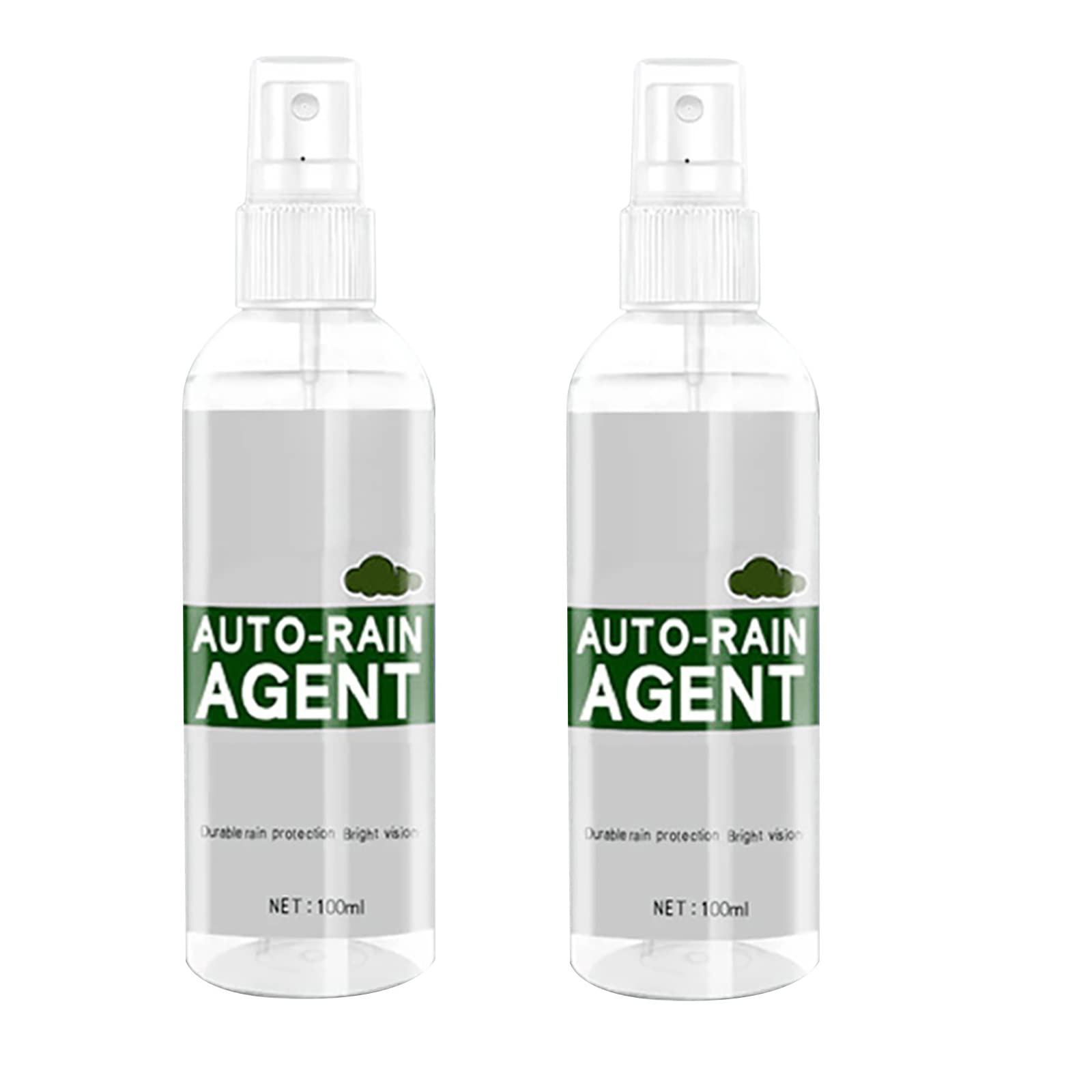 2Pcs Car Glass Anti-Fog Rainproof Spray - 100ml Windshield Anti-Fog Treatment & Waterproof Coating for Car Windows, Mirrors, Auto Detailing - Perfect for Rainy Weather & Winter Driving Visibility