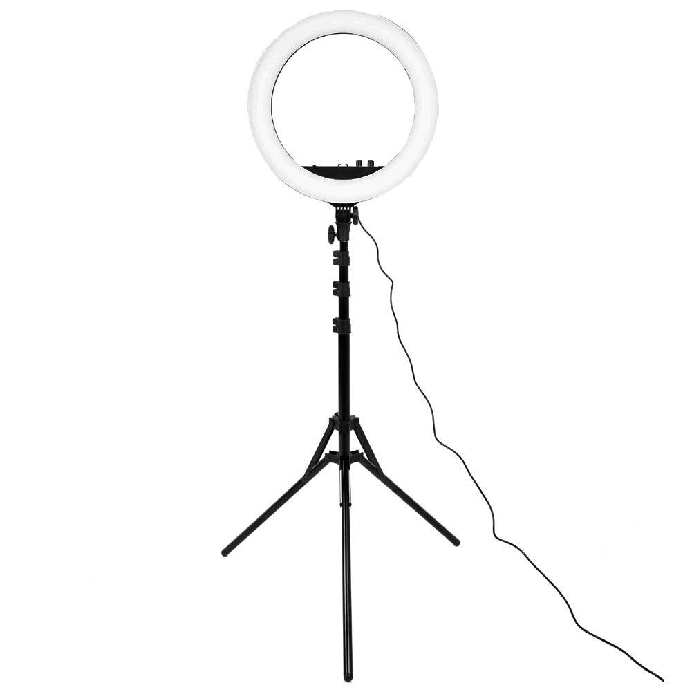 18 LED Portable Ring Light with Stand - Diamond Luxe III for Photography, Makeup, YouTube Videos & Live Streaming - Dimmable Selfie Light for Content Creators