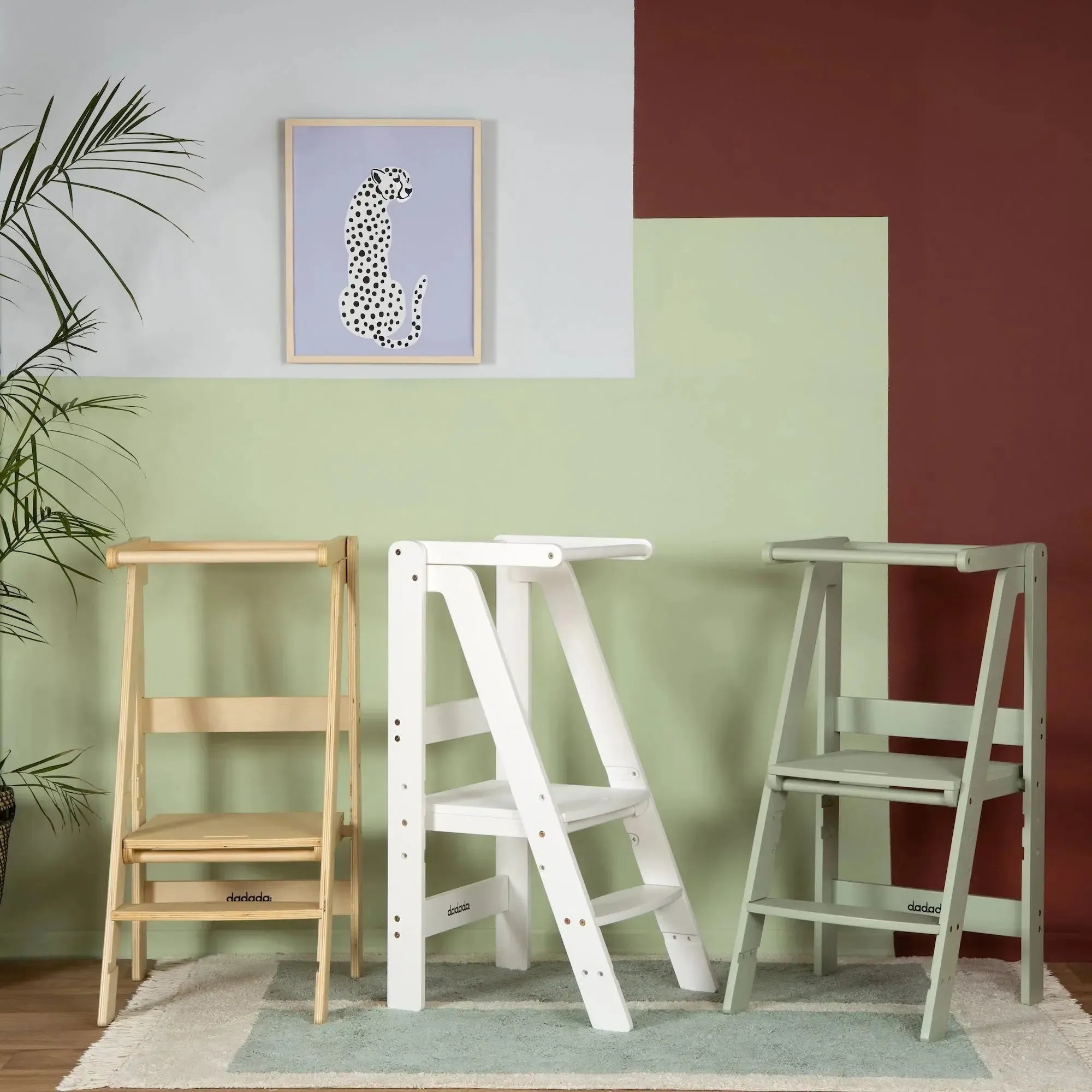 Foldable Toddler Tower - Adjustable Learning Step Stool for Kids | Safe Kitchen Helper for Toddlers | Perfect for Baking, Cooking & Playtime