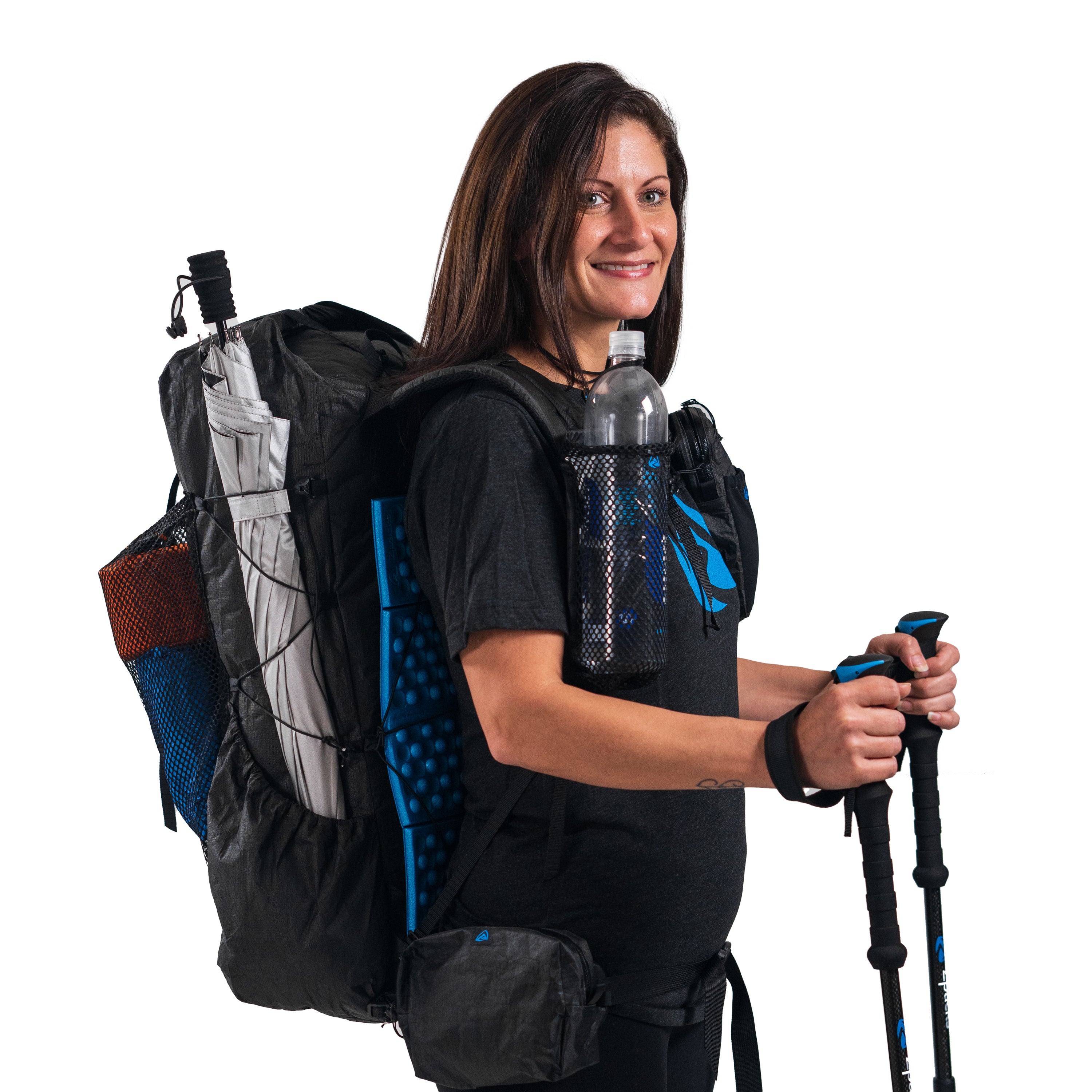 Nero Ultra 38L Waterproof Hiking Backpack - Lightweight Travel Backpack for Men & Women - Perfect for Camping, Trekking, and Outdoor Adventures
