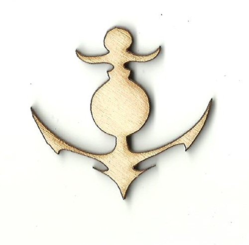 Laser Cut Unfinished Wood Anchor Shape ANC5 - DIY Craft Projects, Home Decor, Scrapbooking, and Woodworking Supplies