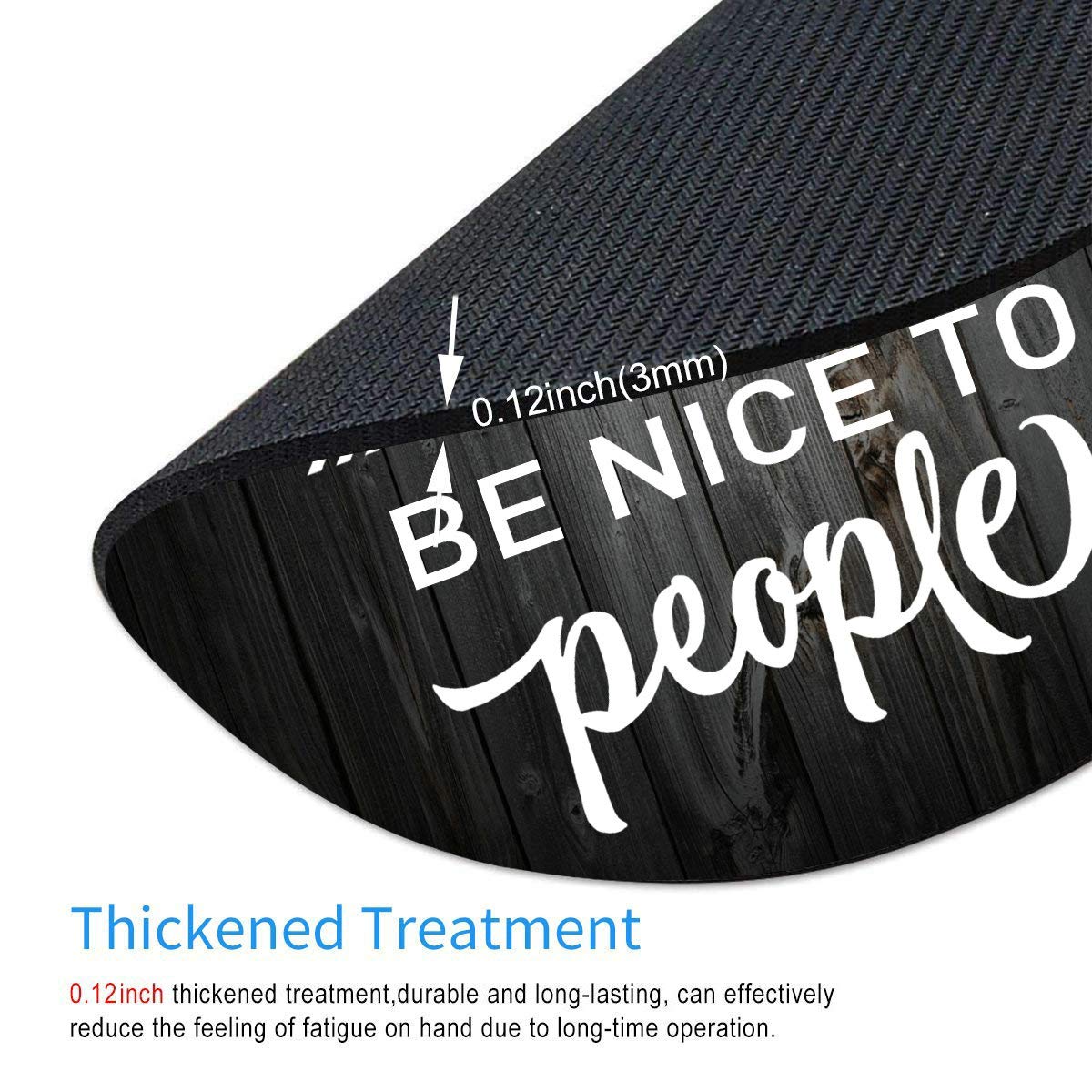 Custom Motivational Mouse Pad - Work Hard & Be Nice to People Inspirational Office Desk Accessory | Perfect for Home Office, Workstation & Gift Giving