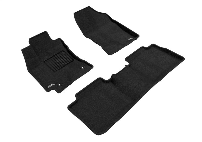 3D MAXpider Custom Fit All-Weather Floor Mats for 2014-2019 Toyota Corolla - Elegant Black (Models R1 & R2) | Premium Car Protection for Daily Commutes & Road Trips