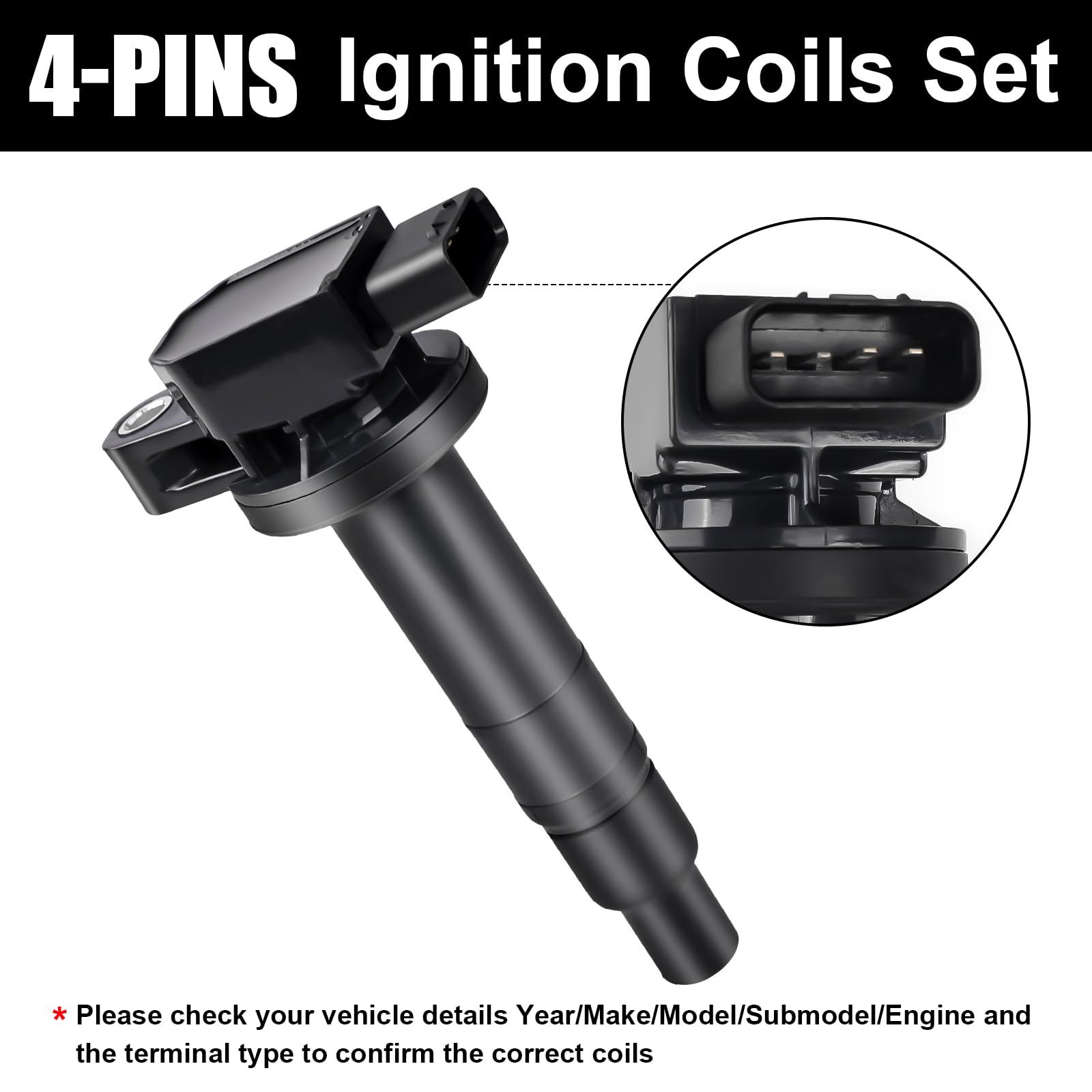 High-Performance Ignition Coil Compatible with Toyota Prius, Echo, Yaris, Scion XA & XB (2000-2010) - 1.5L Coil Pack Replacement for UF316, 90919-02240, UF316T, GN10312 - Perfect for Engine Tune-Up & Smooth Driving