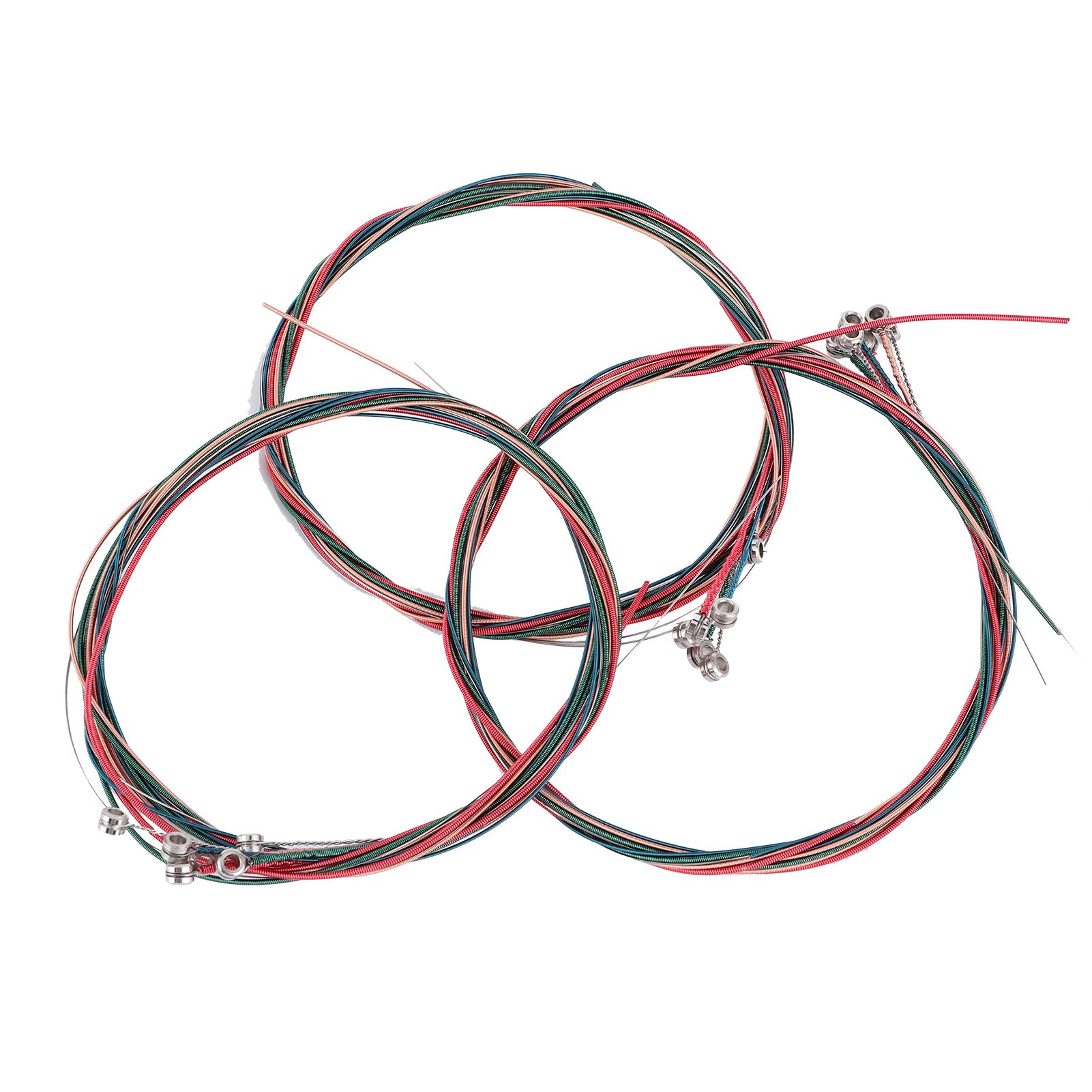 **3 Sets 18Pcs Universal Acoustic Guitar Strings - Colorful Steel Folk Guitar Strings Replacement for Musical Instruments | Perfect for Beginners, Performers & Travel**