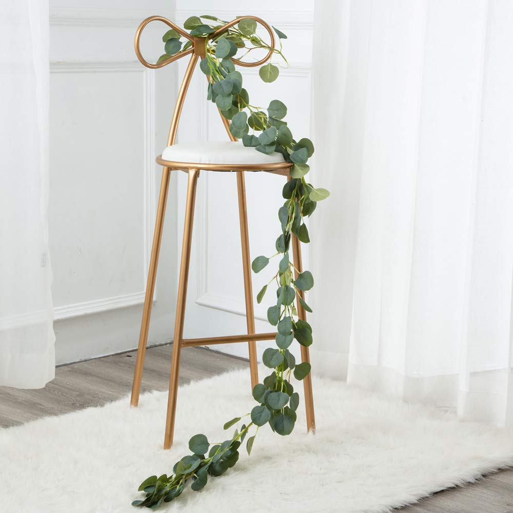 2M Artificial Eucalyptus Garland - Fake Eucalyptus Leaves Vine for Home Decor, Wedding Backdrop, Wall Greenery & Arch Decorations - Perfect for Indoor Hanging Plants, Boho Wedding Centerpieces and Farmhouse Style Decor