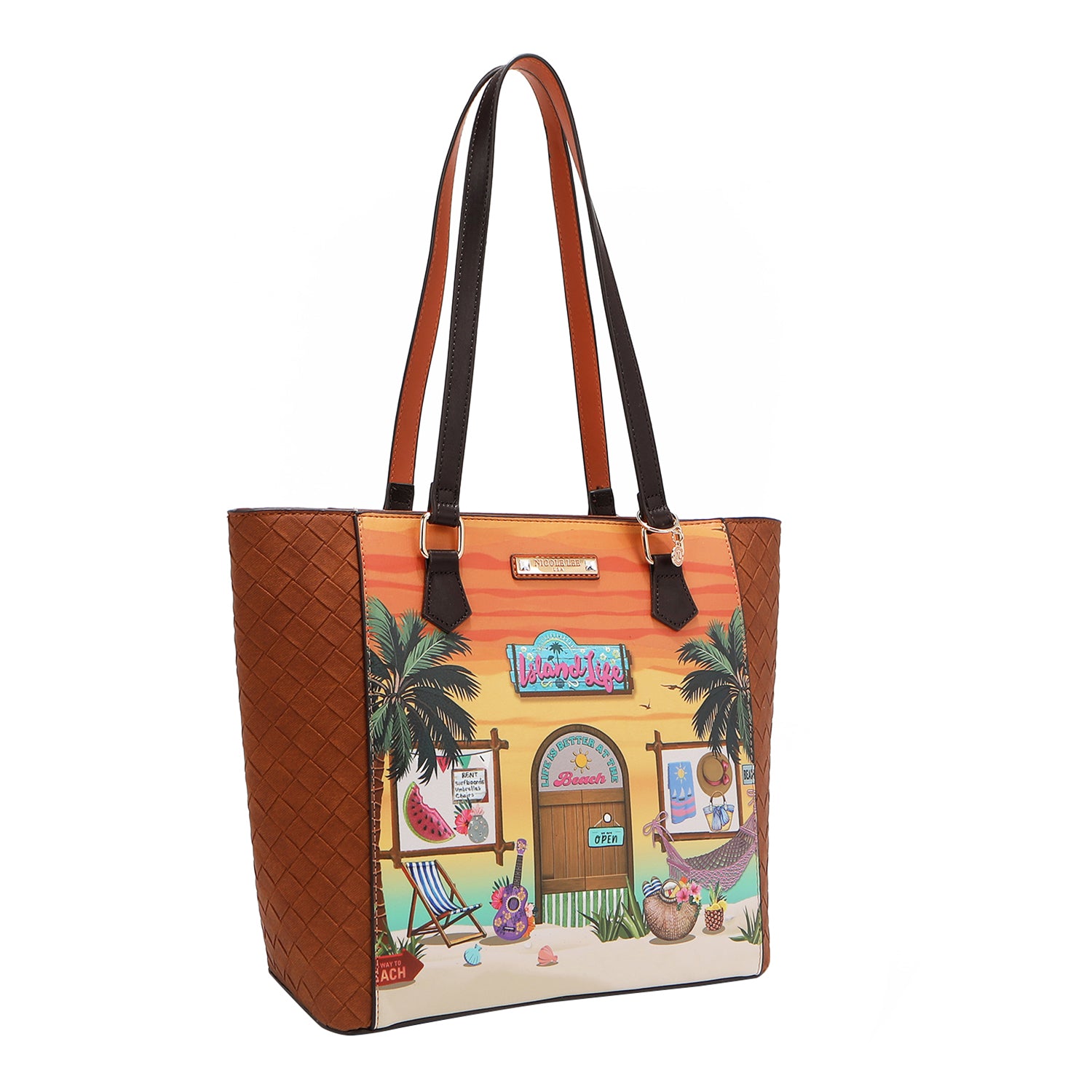 Stylish SUN AND SAND 3-Piece Women's Handbag Set with Crossbody Bag & Wallet - Perfect for Travel, Shopping, and Everyday Use