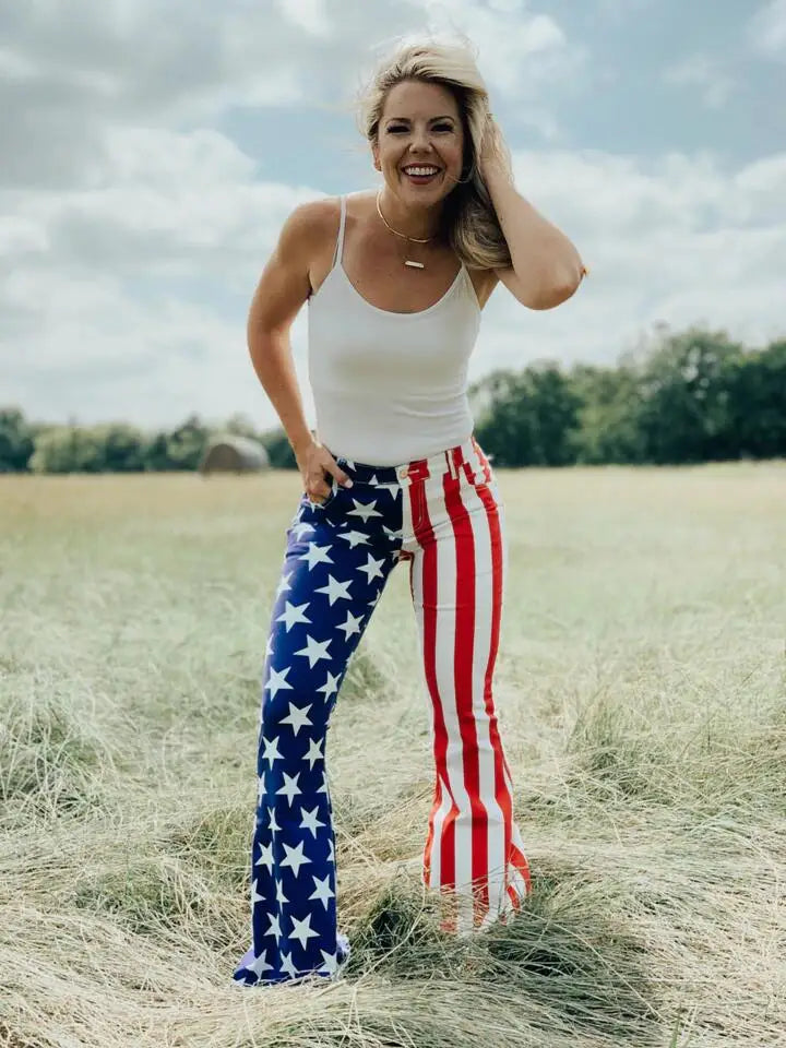 Patriotic American Flag Shorts & Pants - USA Texas Style 4th of July Outfit for Men & Women | Perfect for Independence Day Parties, Festivals & Country Themed Events