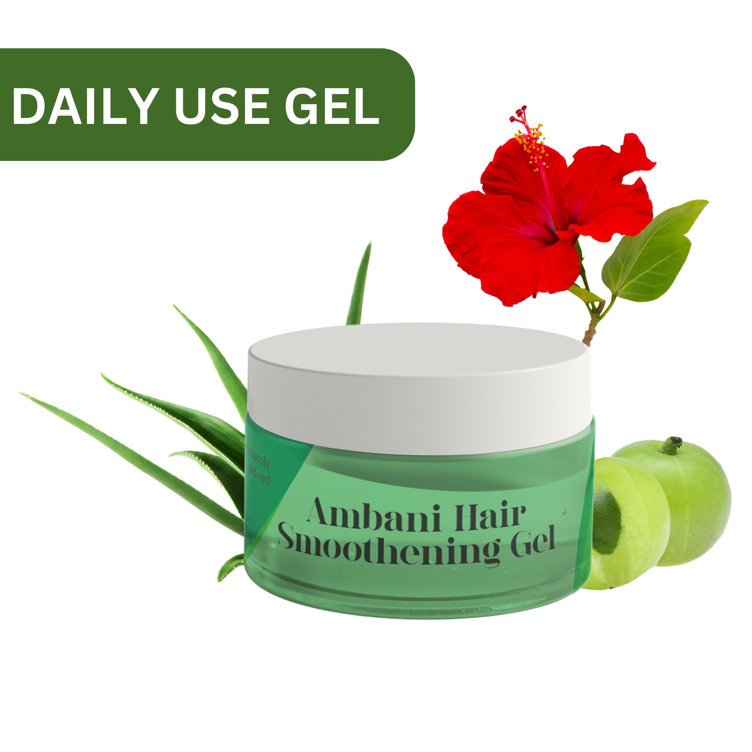 AMBANI HEALTH CARE Hair Smoothing Gel - Controls Hair Damage, Improves Conditioning - Non-Sticky, Non-Greasy Formula for Strong, Tangle-Free & Frizz-Free Hair - Styling Spray for Women & Men (100g) - Perfect for Daily Use, Salon Styling & Heat Protection